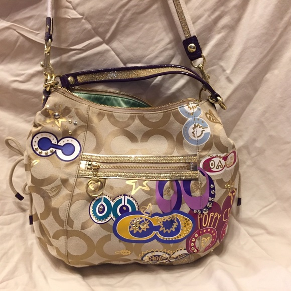 Coach patchwork poppy purse