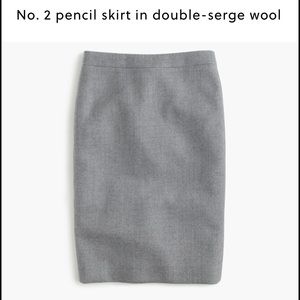 No. 2 pencil skirt in double-serge wool