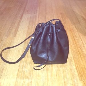 Kenneth Cole saffiano leather bucket bag