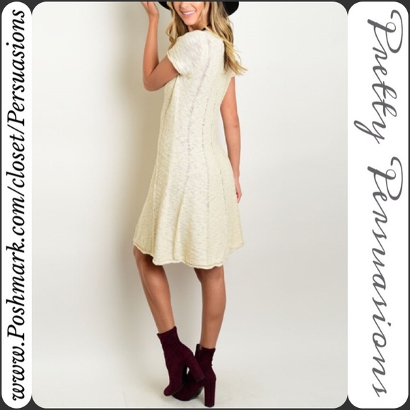 SOLD OUT ‼️NWT Cozy Cream Knit Sweater Dress - Picture 2 of 2