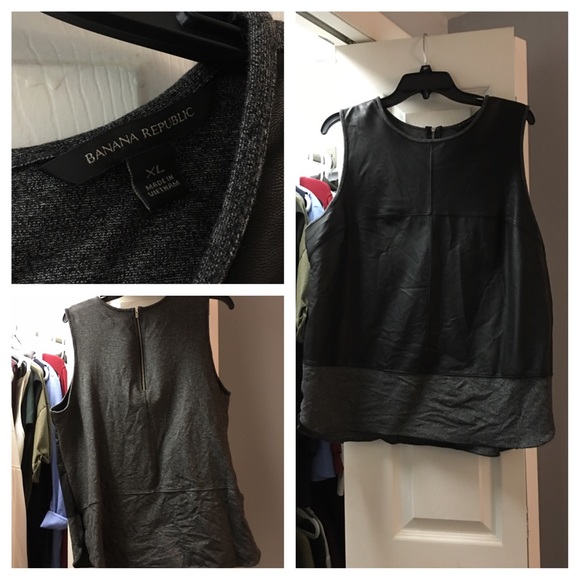 Faux Leather Top from Banana Republic