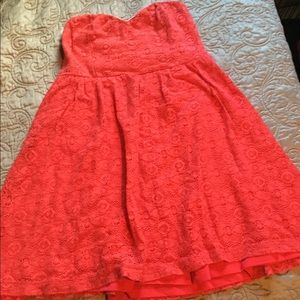 Red Strapless Dress