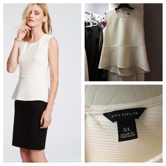 Ann Taylor Ottoman Peplum Top