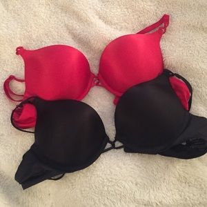 Two Victoria's Secret Miraculous Plunge Bras - 34A