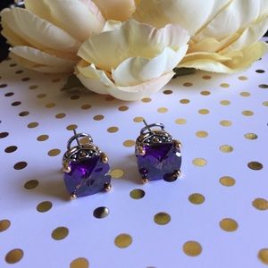 Amethyst CZ Earrings