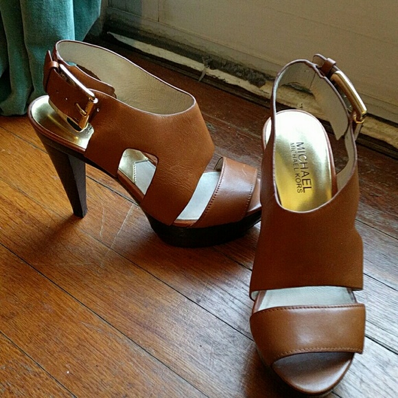 Michael Kors Camel Platform Heels