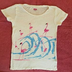 Pink flamingo top
