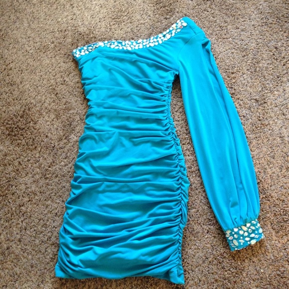 Teal Homecoming dress