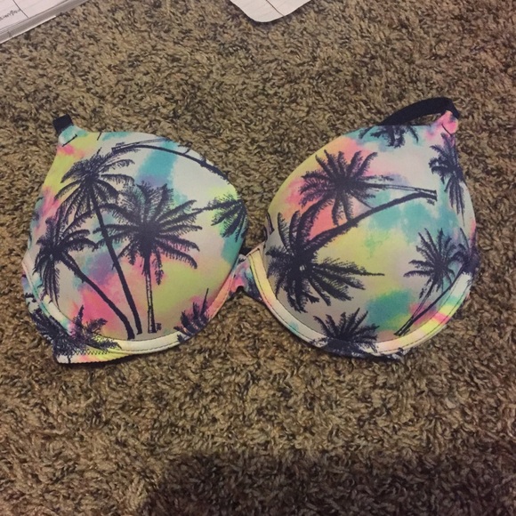 Palm tree print bra