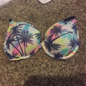 Palm tree print bra
