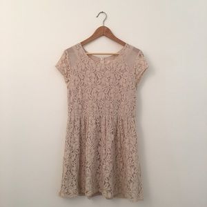 UO Coincidence & Chance Ivory Lace Dress