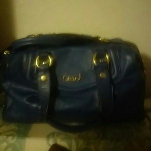 Purse leather cyan blue Coach