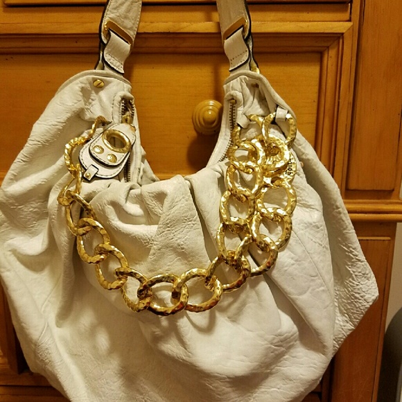 Juicy Couture Handbags - Vintage White leather Juicy large hobo