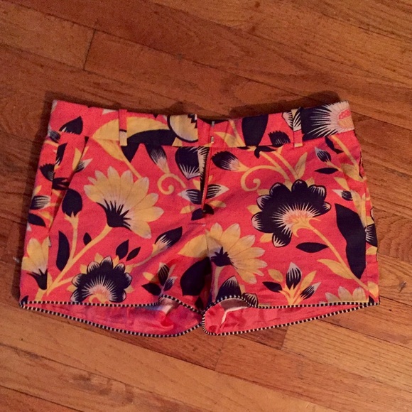 JCrew Hibiscus Floral Shorts
