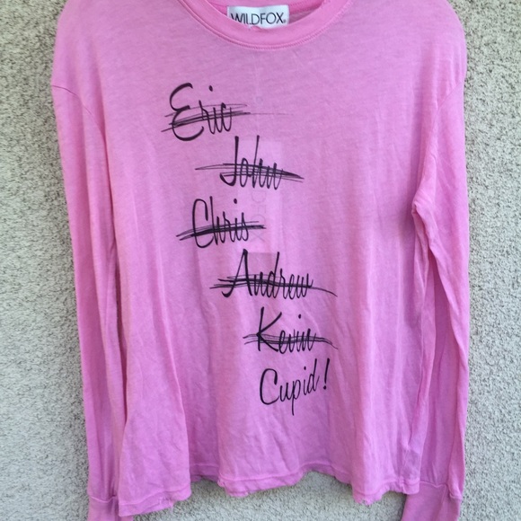 Wildfox Cupid pink tee