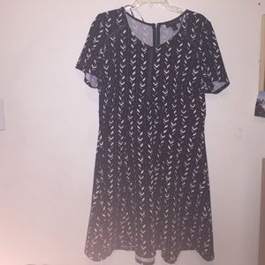 Forever 21+ black & white A-line dress