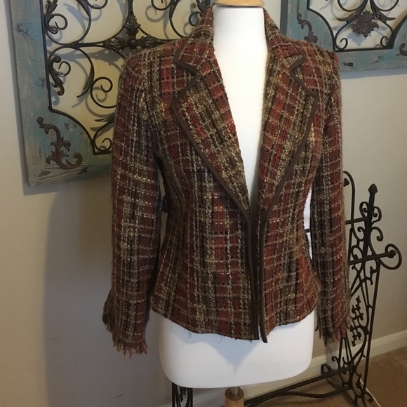 Multiples Twill Fall Jacket. No closure front. M.