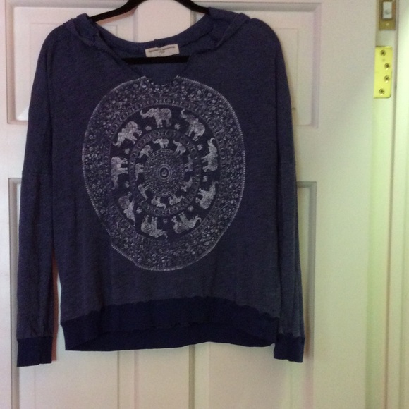 Urban outfitters project social tee blue hoodie