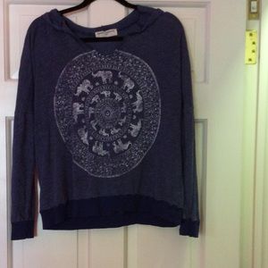 Urban outfitters project social tee blue hoodie