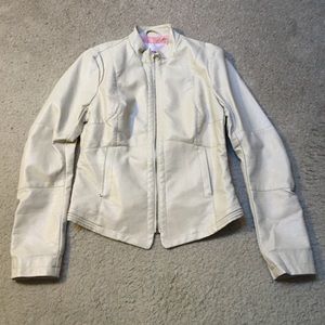 Off- white leather jacket