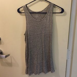 J. Crew striped linen racerback tank