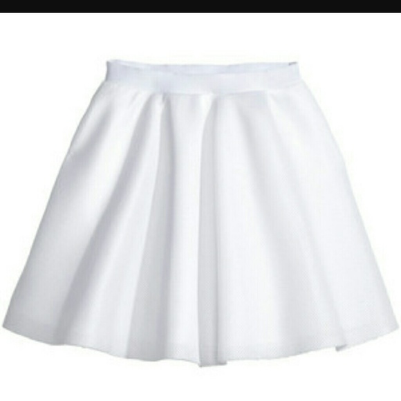 White mesh mini skirt