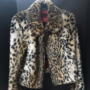Plush Leopard Coat