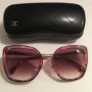 Brand New Chanel CH4209 Pink Floral Sunglasses