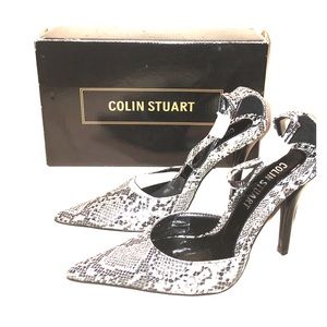 Colin Stuart exotic ankle strap 4 inch heel