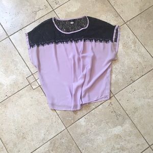 TORRID Purple Lace Dolman Shirt