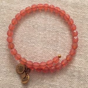 Alex and Ani blush pink rose bead wrap