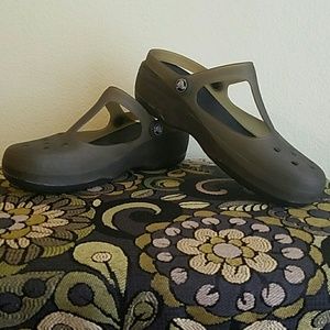 Frosted Black Jelly Crocs