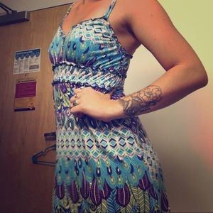 peacock sundress