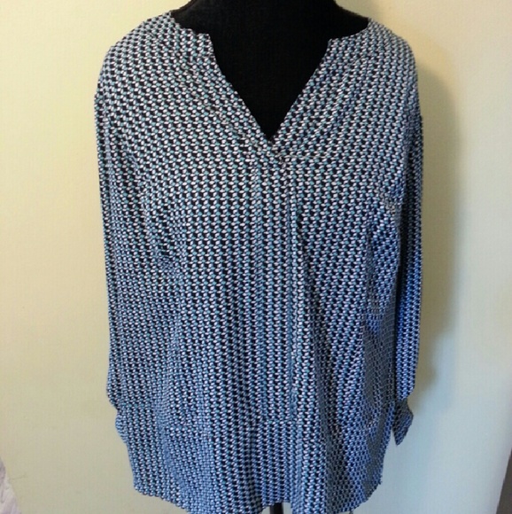 New! Worthington Plus Sheer Career Blouse-1X
