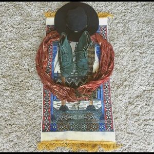 Vintage forest green boots.