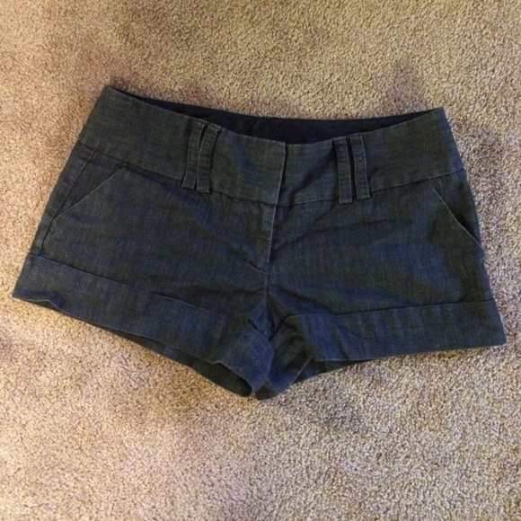 Dark denim shorts