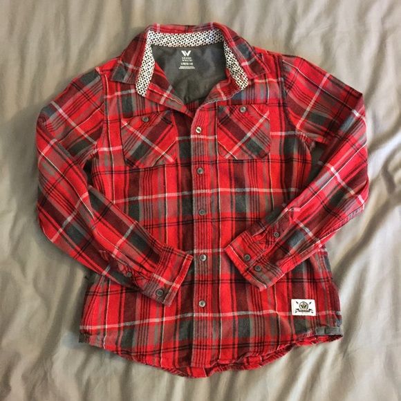 Bright red flannel