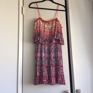 pleated bebe dress