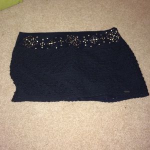 Navy lace  Mini Skirt