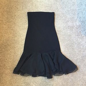 Arden B ruffle hem cocktail dress