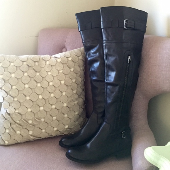 Steven by Steve Madden Shoes - STEVEN Sabra Black Leather Boots - NWOT