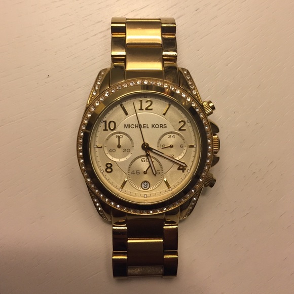 Gold Michael Kors watch With Links Open to offers Accessories