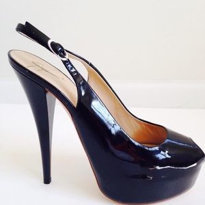 Black patent leather Giuseppe Zanotti stilettos