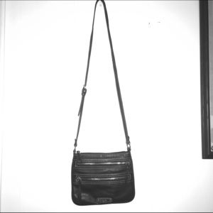 Nine West black leather cross body