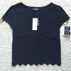 bandage scallop crop top