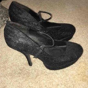 Lace Black Heals