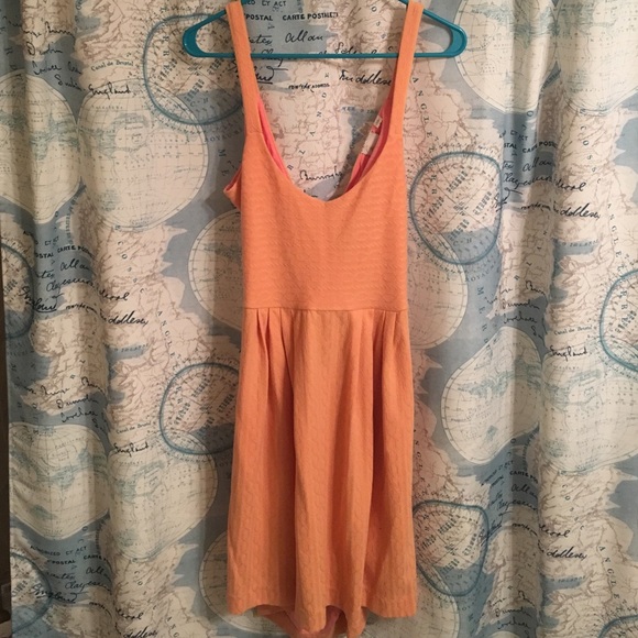 ANTHROPOLOGIE Soft Coral Knit Backless sundress