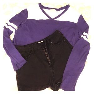 Pacsun shorts and Victoria secret top