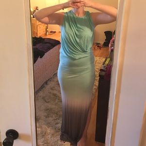 YFB maxi dress w side slit