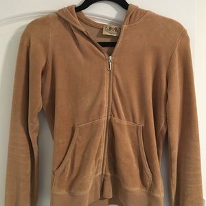 Carmel Juicy Couture Velour Zip Sweatshirt
